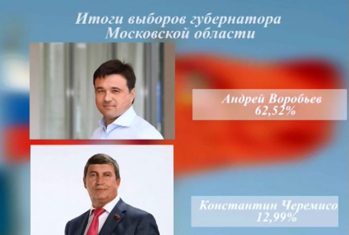 Большинством голосов губернатором региона избран Андрей Воробьёв