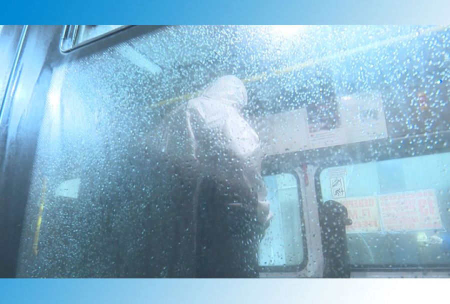 Автопарк ежедневно проходит дезинфекцию