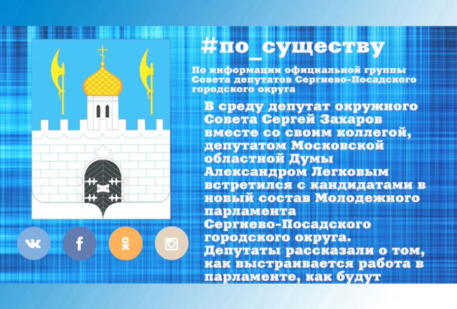 По существу. Встреча депутатов с кандидатами в Молодёжный парламент