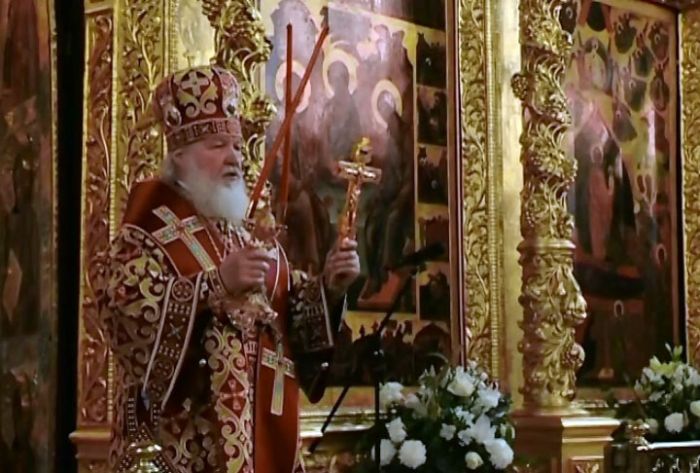 Патриарх Московский и всея Руси Кирилл совершил Божественную литургию в Лавре