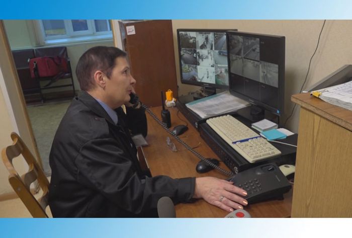 Учебная эвакуация в здании Управления соцзащиты