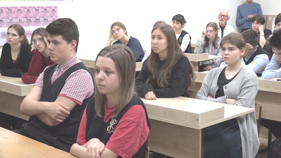 Встреча Михаила Кильдяшова с учениками православной гимназии имени преподобного Сергия Радонежского